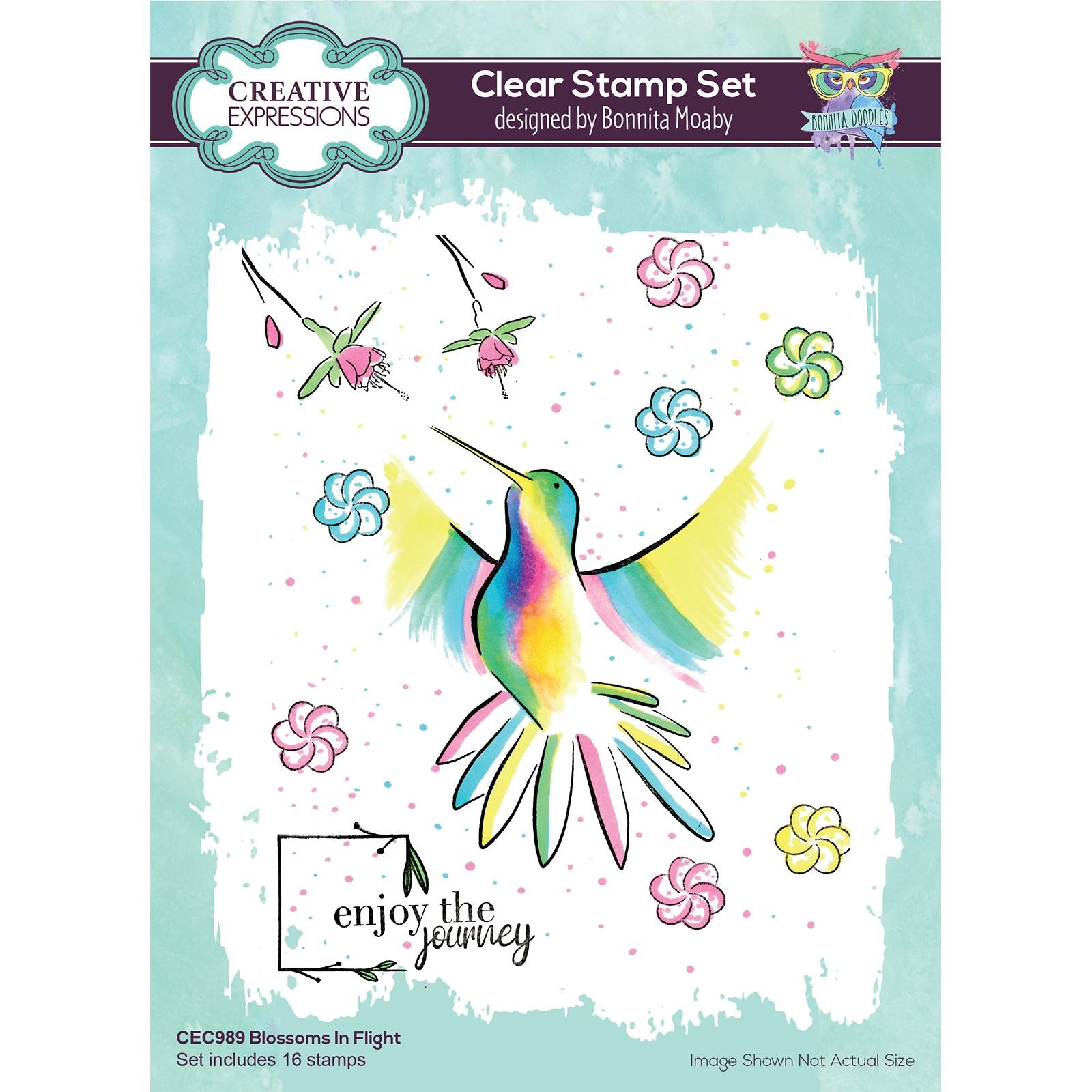 Creative expressions • clear stempel set a5 blossoms in flight