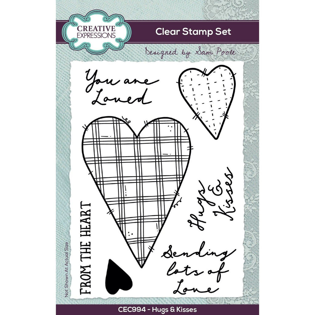 Creative expressions • clear stamp set hugs kisses 15,24x10,16cm 7pieces