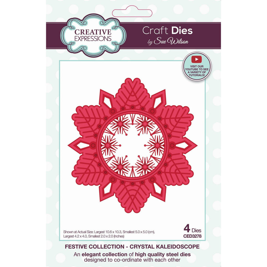Creative expressions • festive cutting dies crystal kaleidoscope