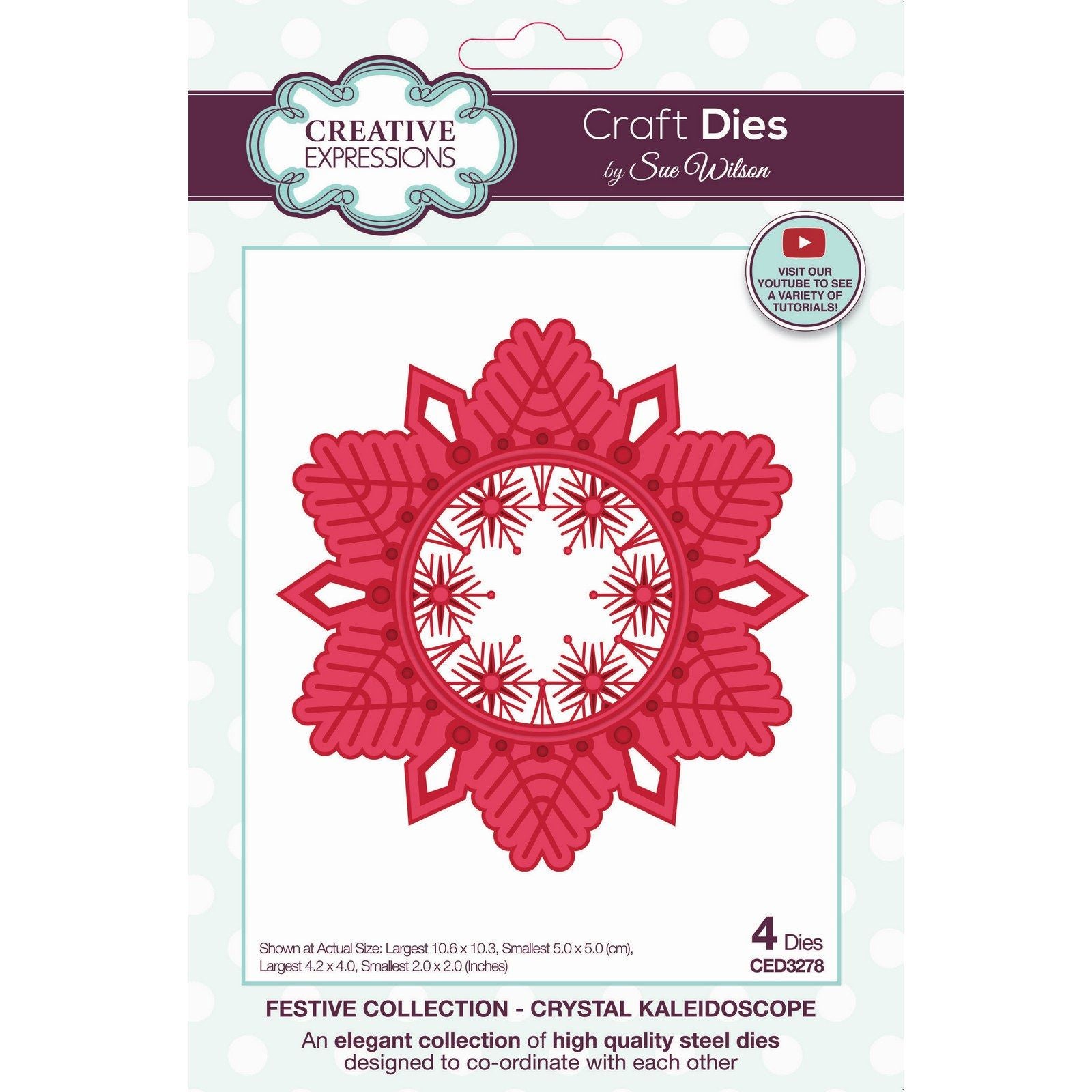 Creative expressions • festive cutting dies crystal kaleidoscope