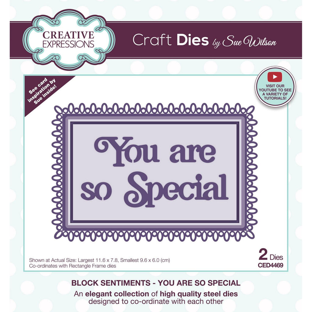 Creative expressions • craft die block sentiments you are so special