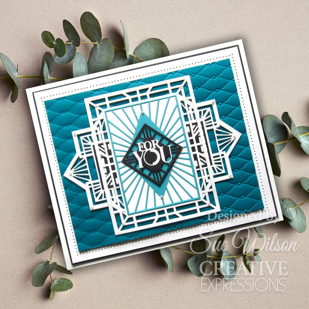 Creative expressions • sue wilson art deco craft die dazzling diamonds