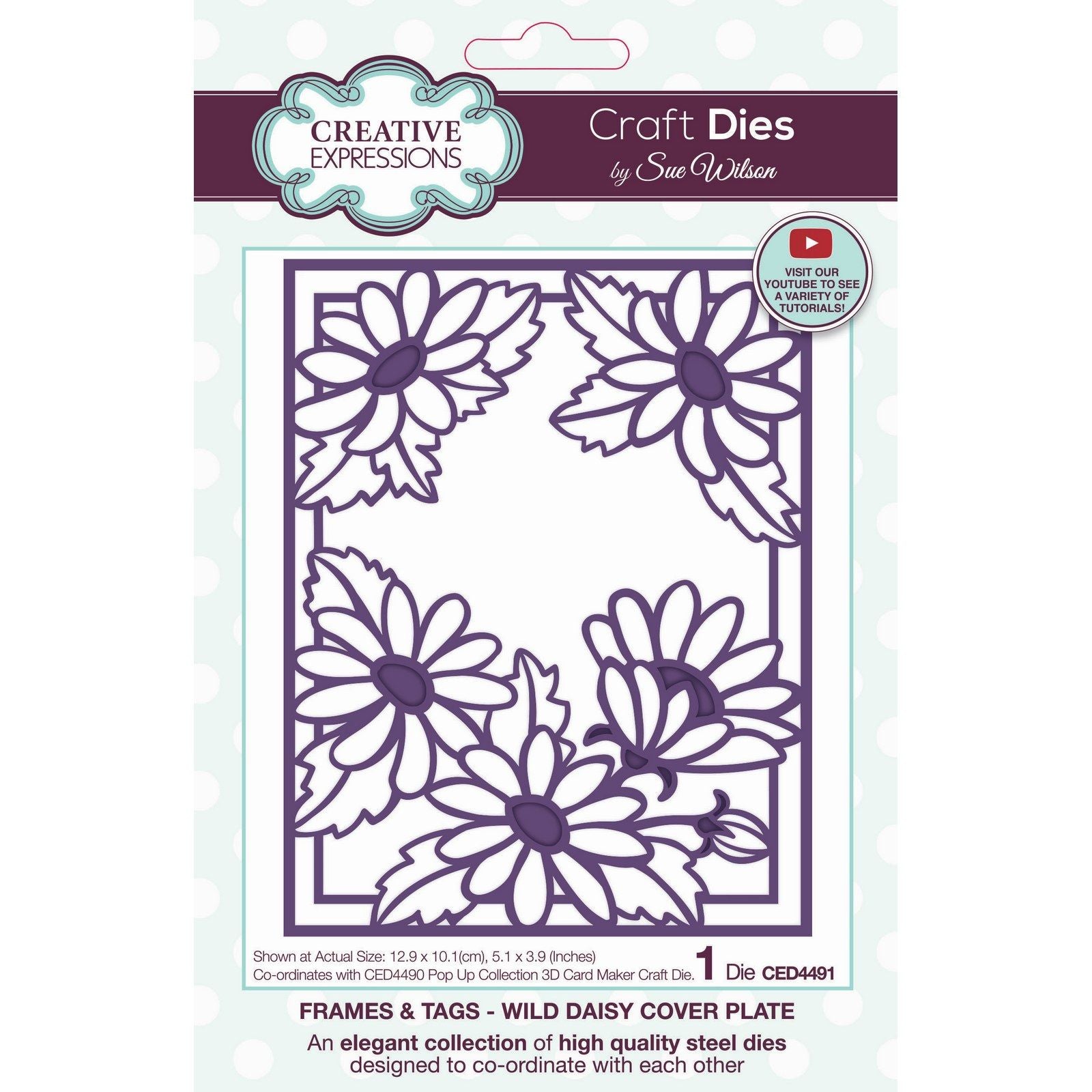 Creative expressions • frames tags craft die wild daisy cover plate