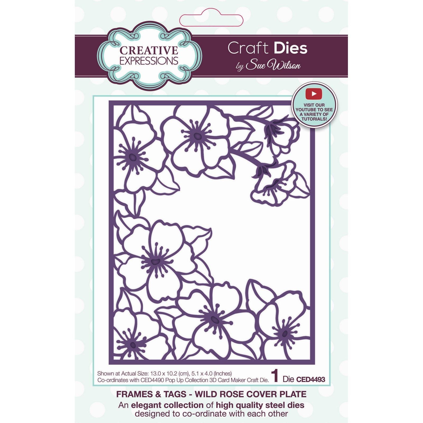 Creative expressions • frames tags craft die wild rose cover plate
