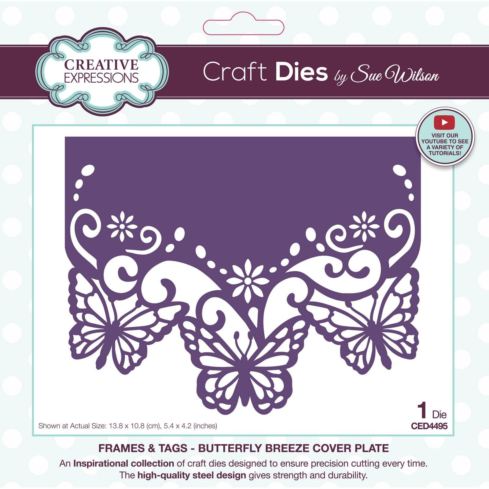 Creative expressions • sue wilson frames tags butterfly breeze cover plate craft die