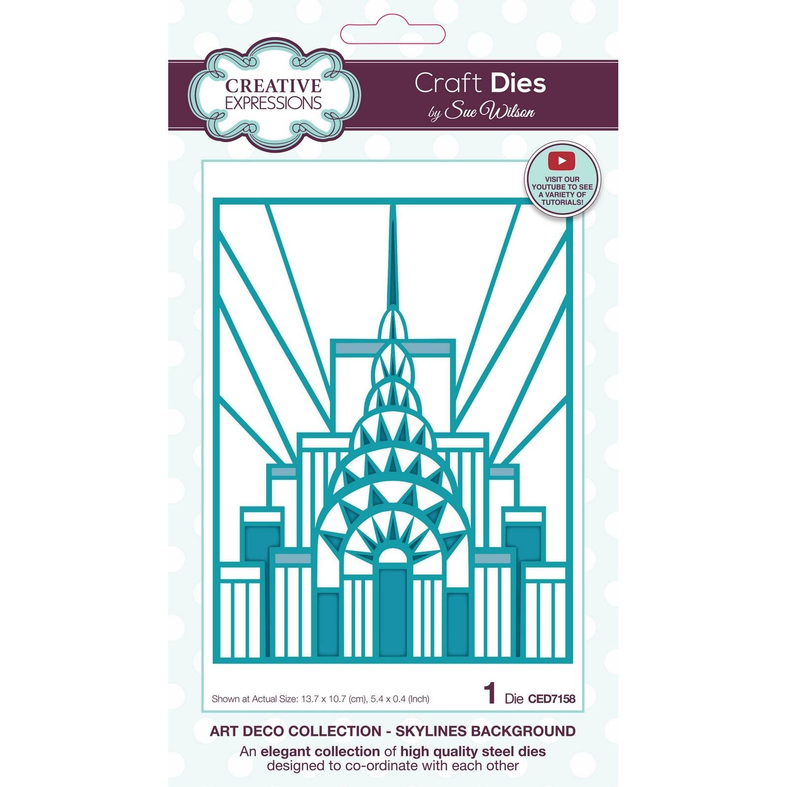 Creative expressions • sue wilson art deco craft die skylines background