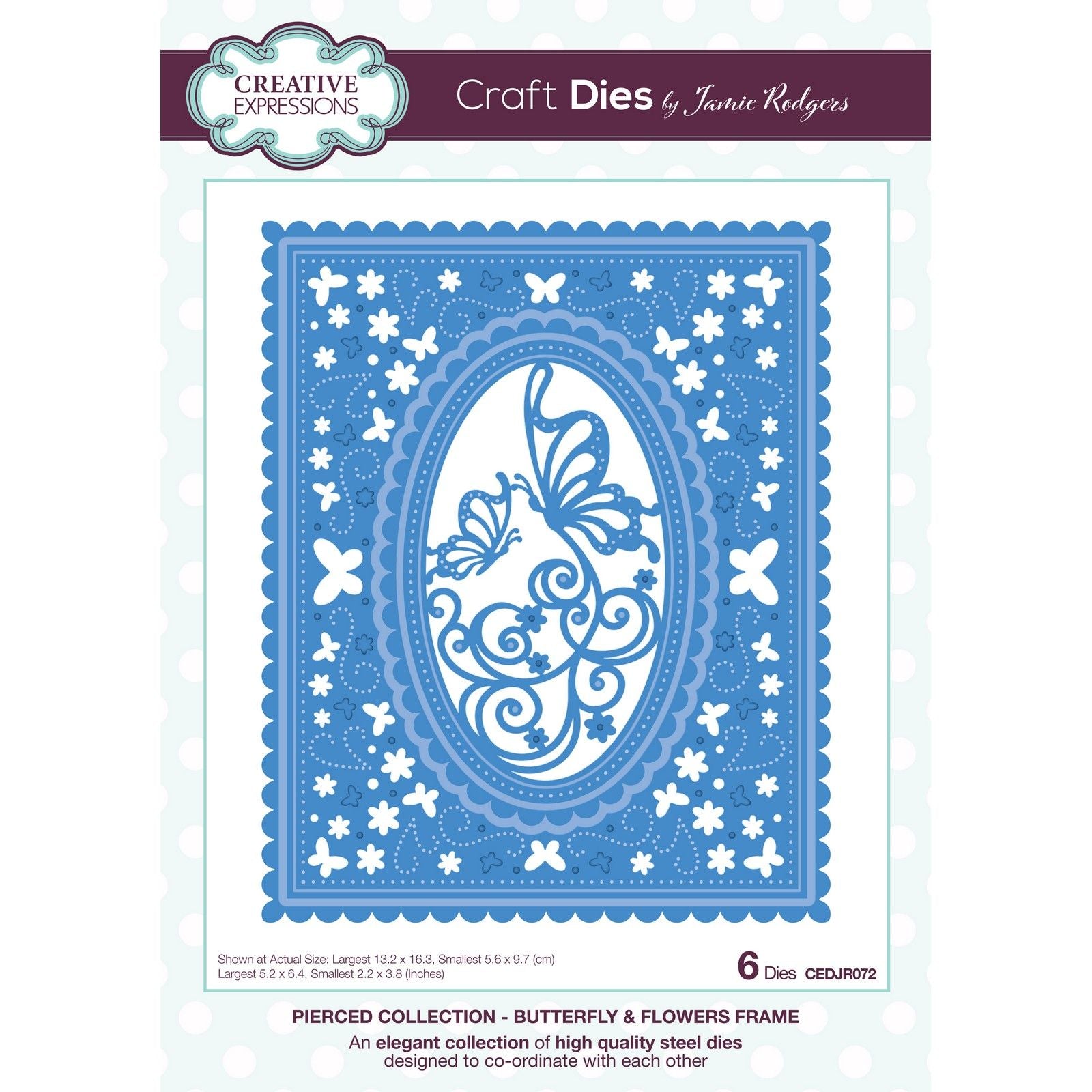 Creative expressions • snijmal butterfly flowers frame