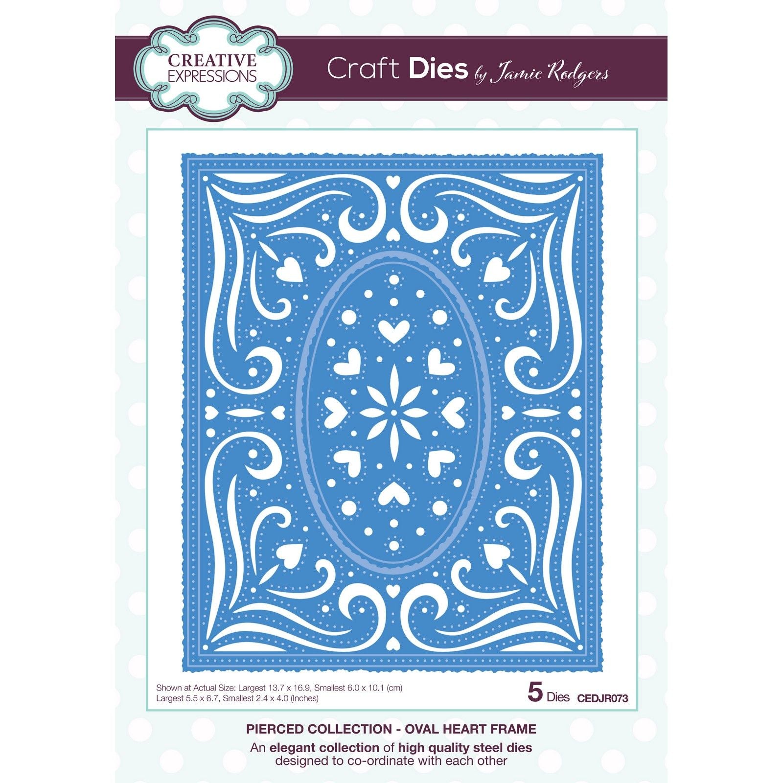 Creative expressions • snijmal oval heart frame