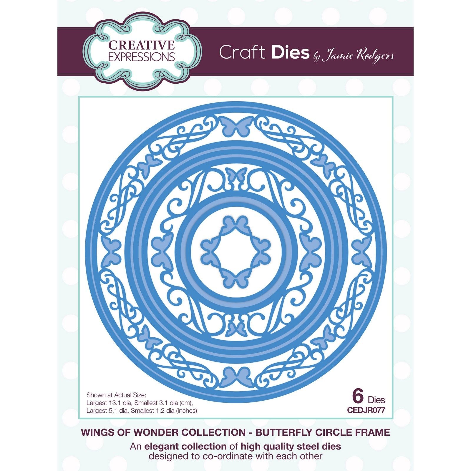 Creative expressions • snijmal butterfly circle frame