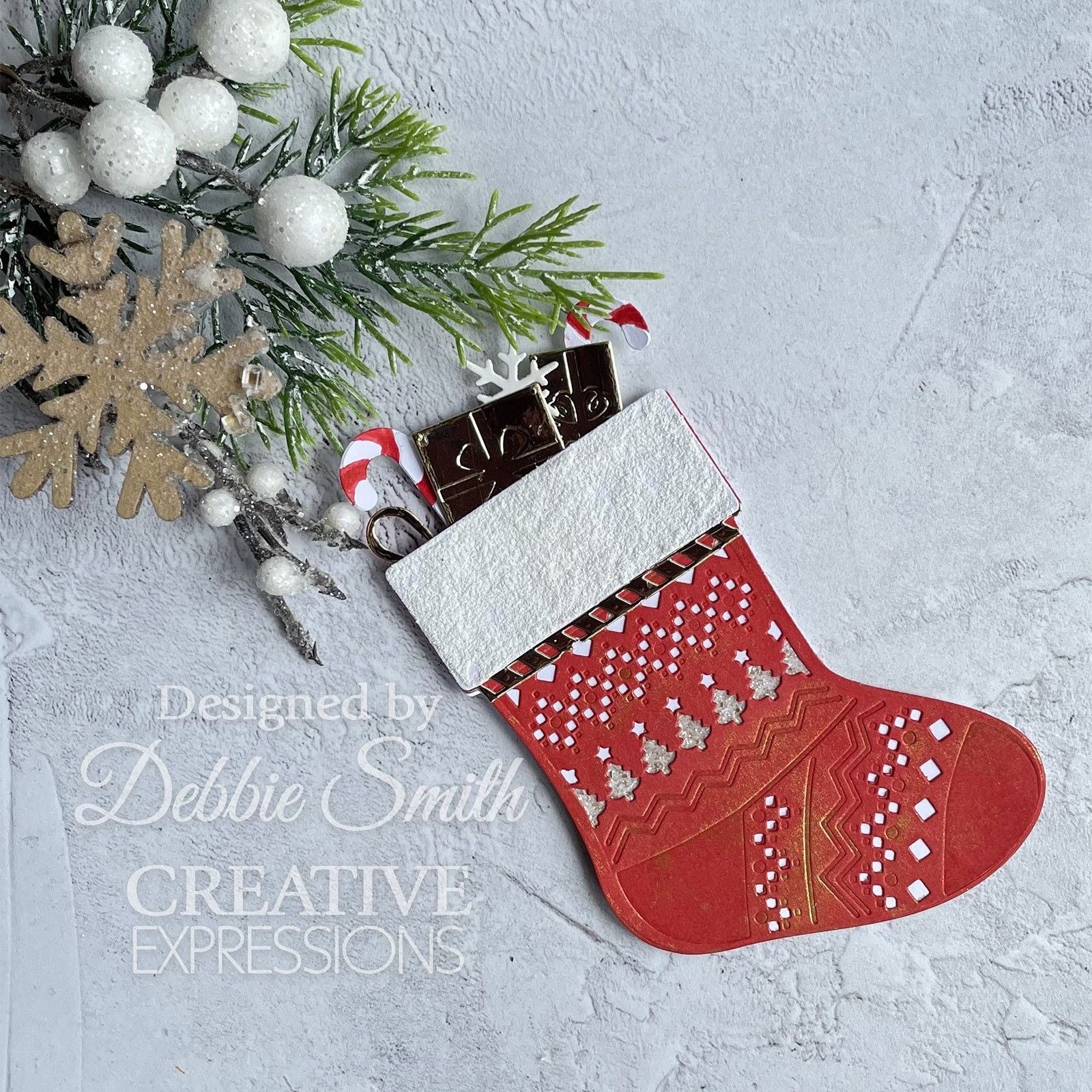 Creative expressions • craft die christmas stocking