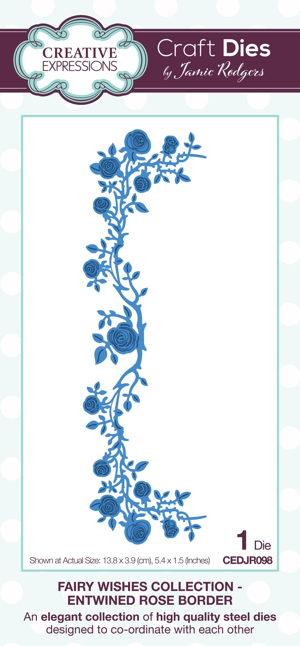 Creative expressions • fairy wishes snijmal entwined rose border