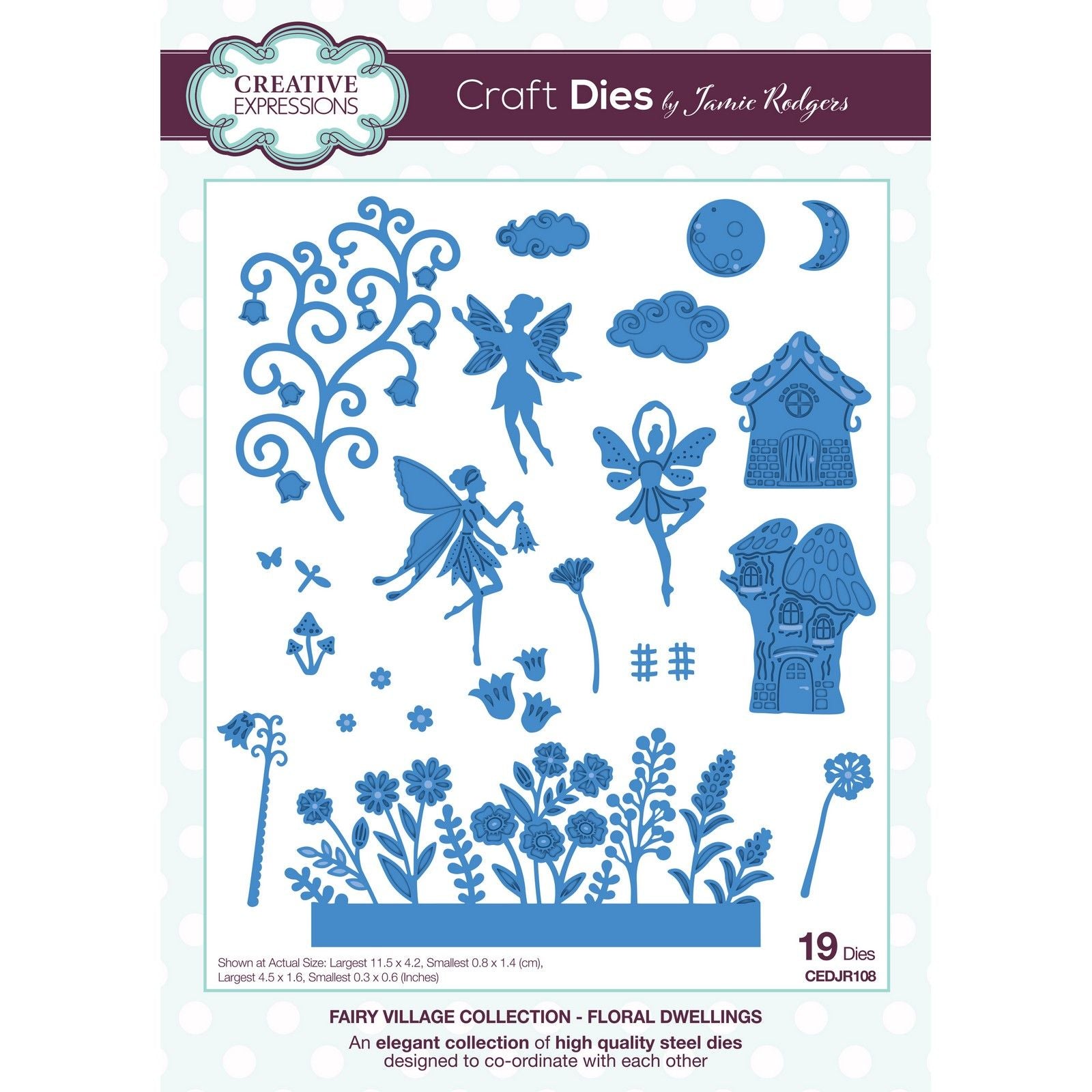 Creative expressions • fairy village craft die floral dwellings