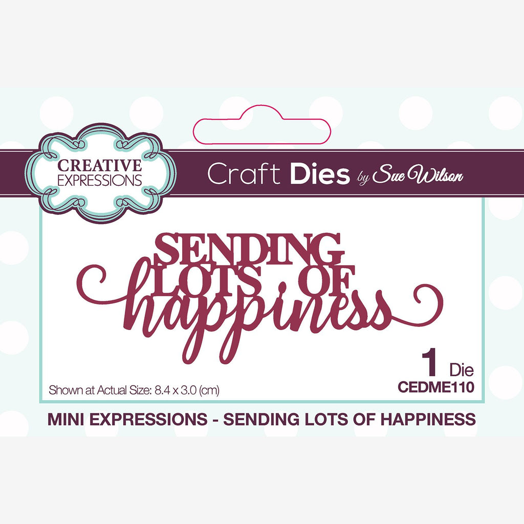 Creative expressions • mini sentiments craft die sending lots of happiness