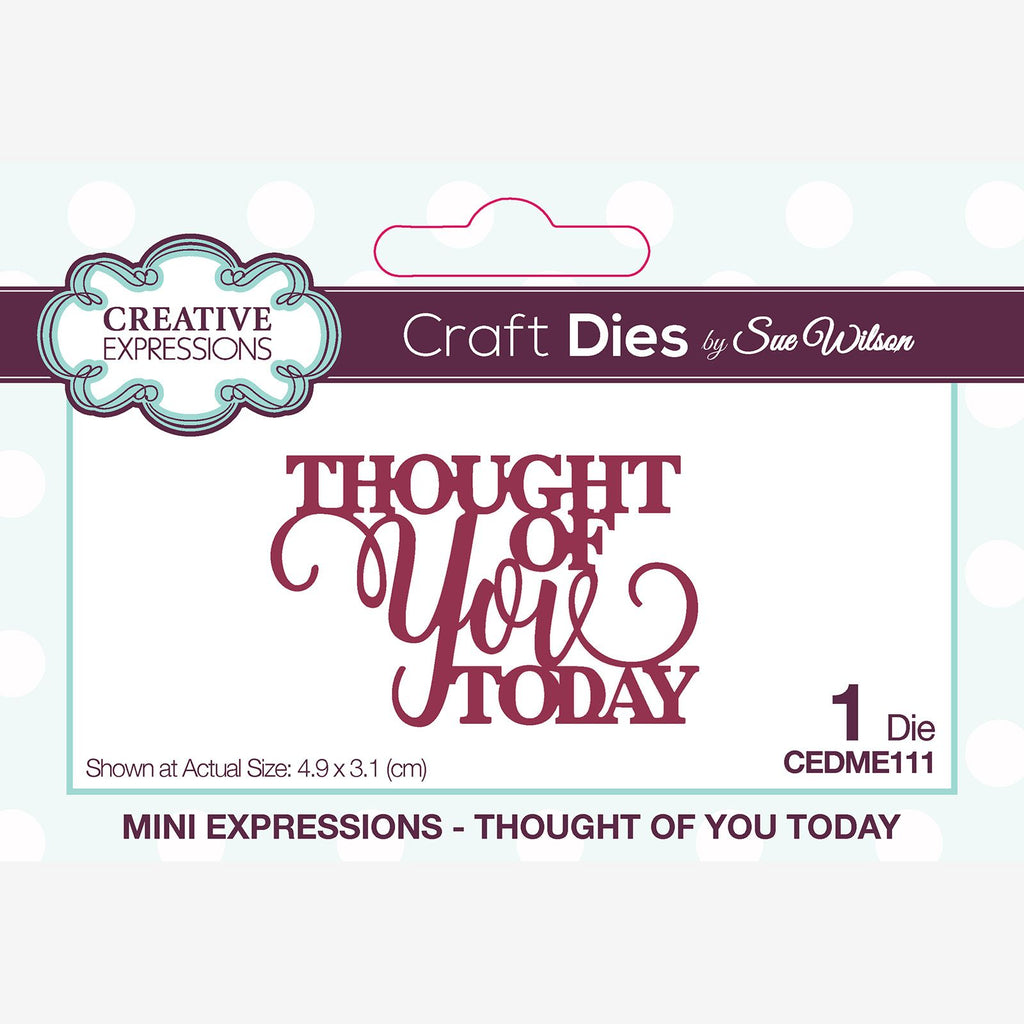 Creative expressions • mini sentiments craft die thought of you today