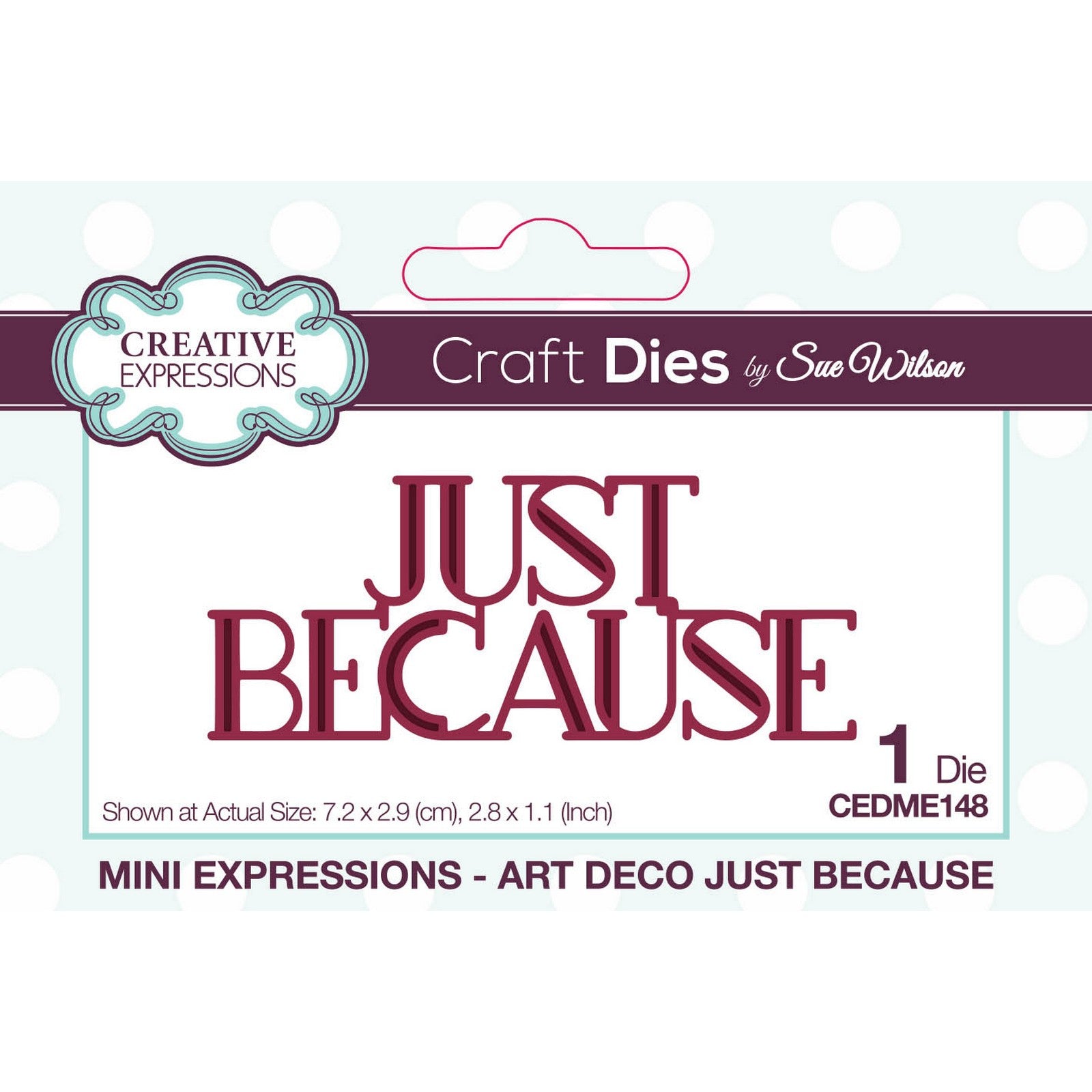 Creative expressions • sue wilson mini expressions art deco craft die just because