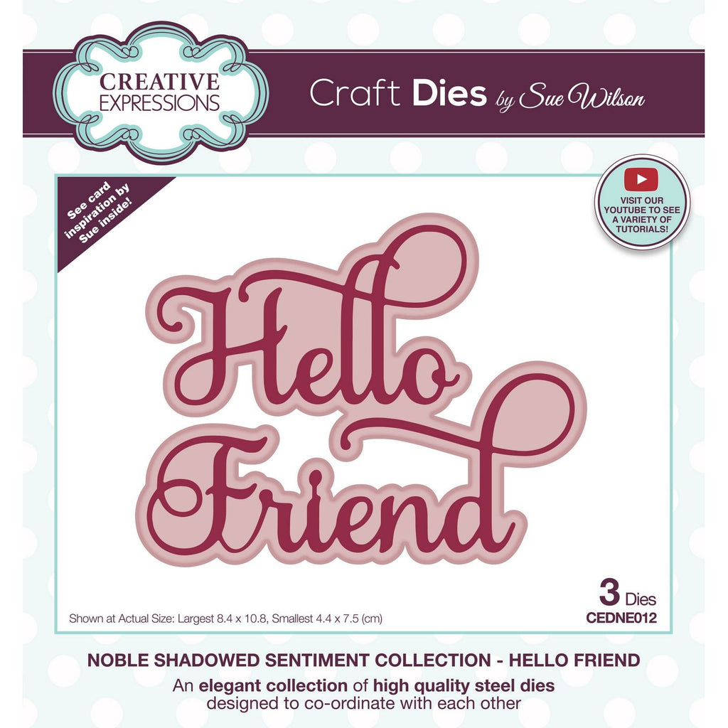 Creative expressions • noble shadowed sentiment craft die hello friend