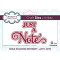 Creative expressions • noble shadowed sentiment craft die just a note