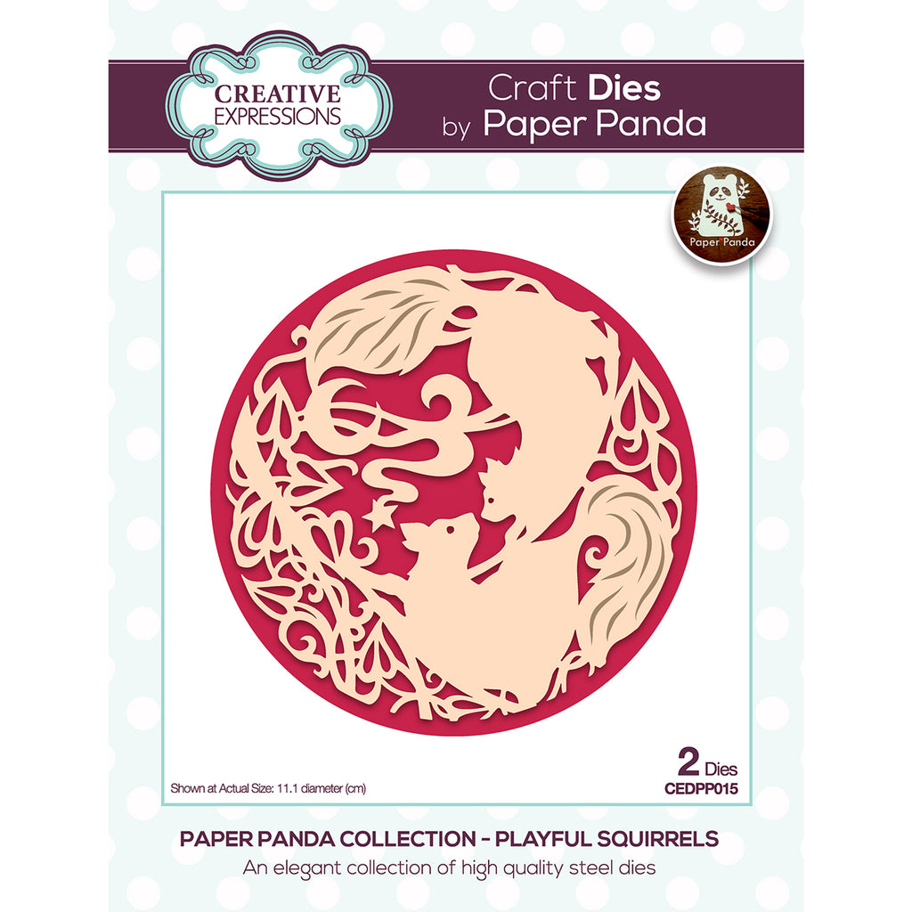 Creative expressions • paper panda circle craft die playful squirrels