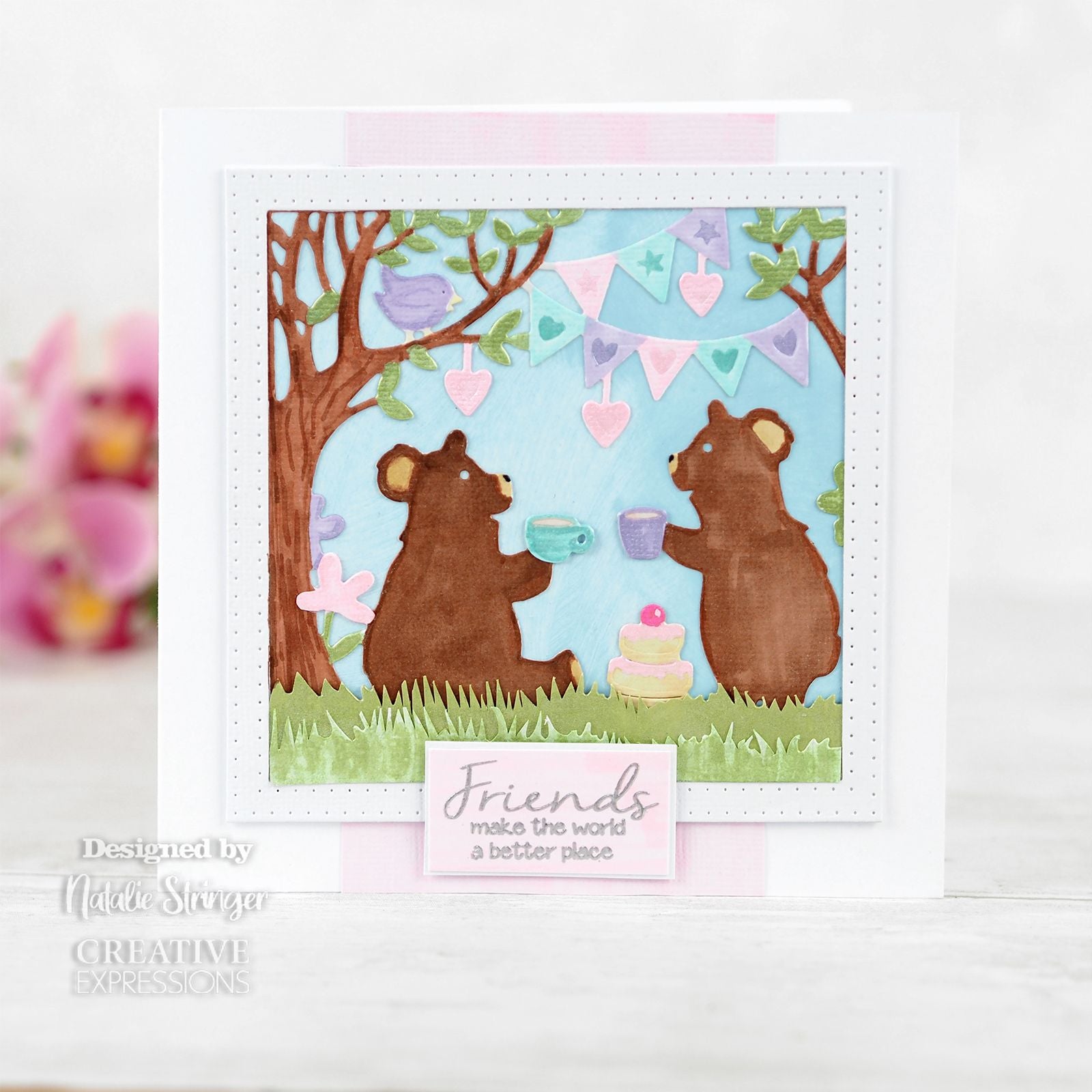 Creative expressions • paper panda snijmal teddyberen piknick