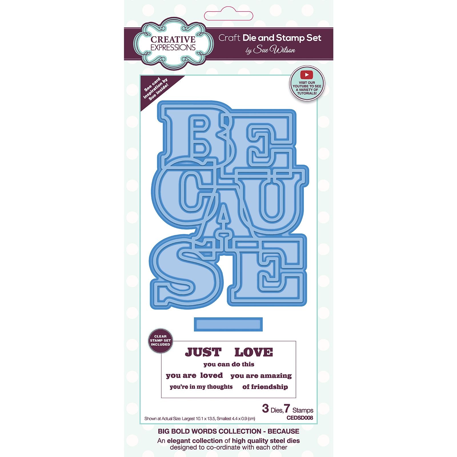 Creative expressions • snijmal stempel set big bold words because