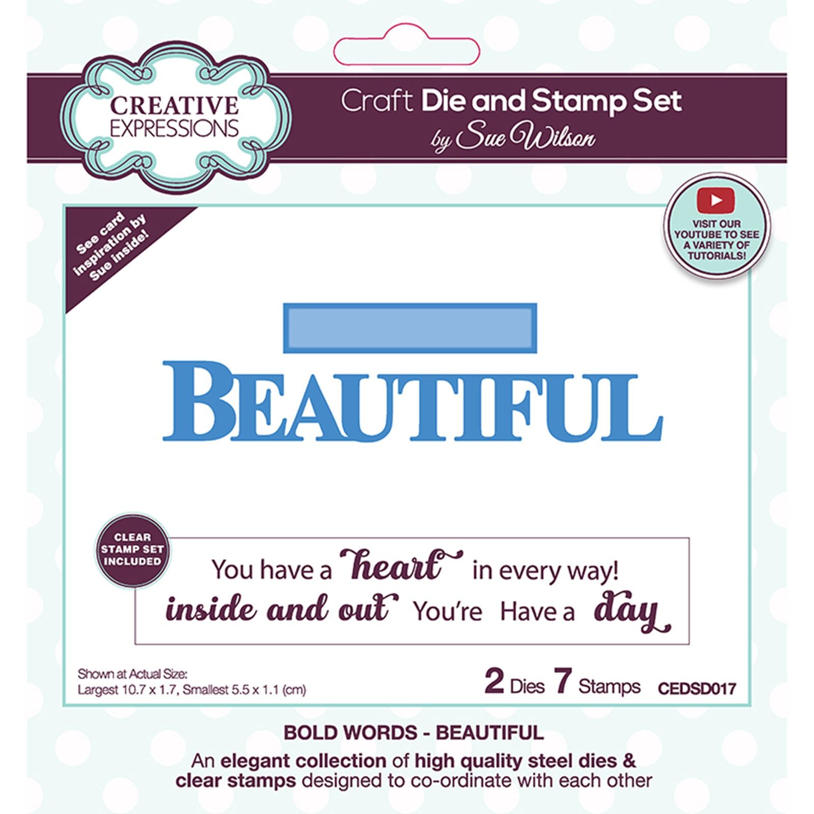 Creative expressions • die stamp set beautiful