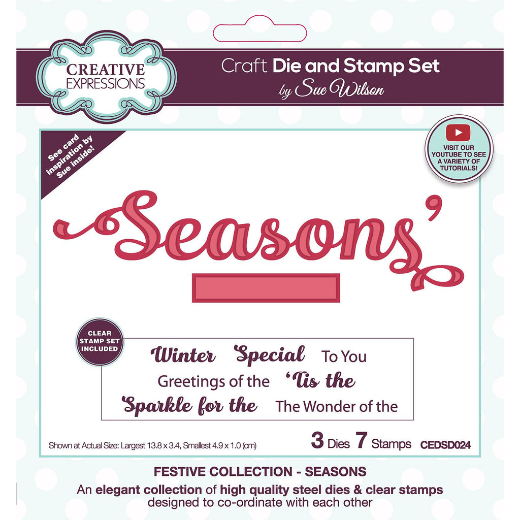 Creative expressions • sue wilson snijmal stempel set seasons