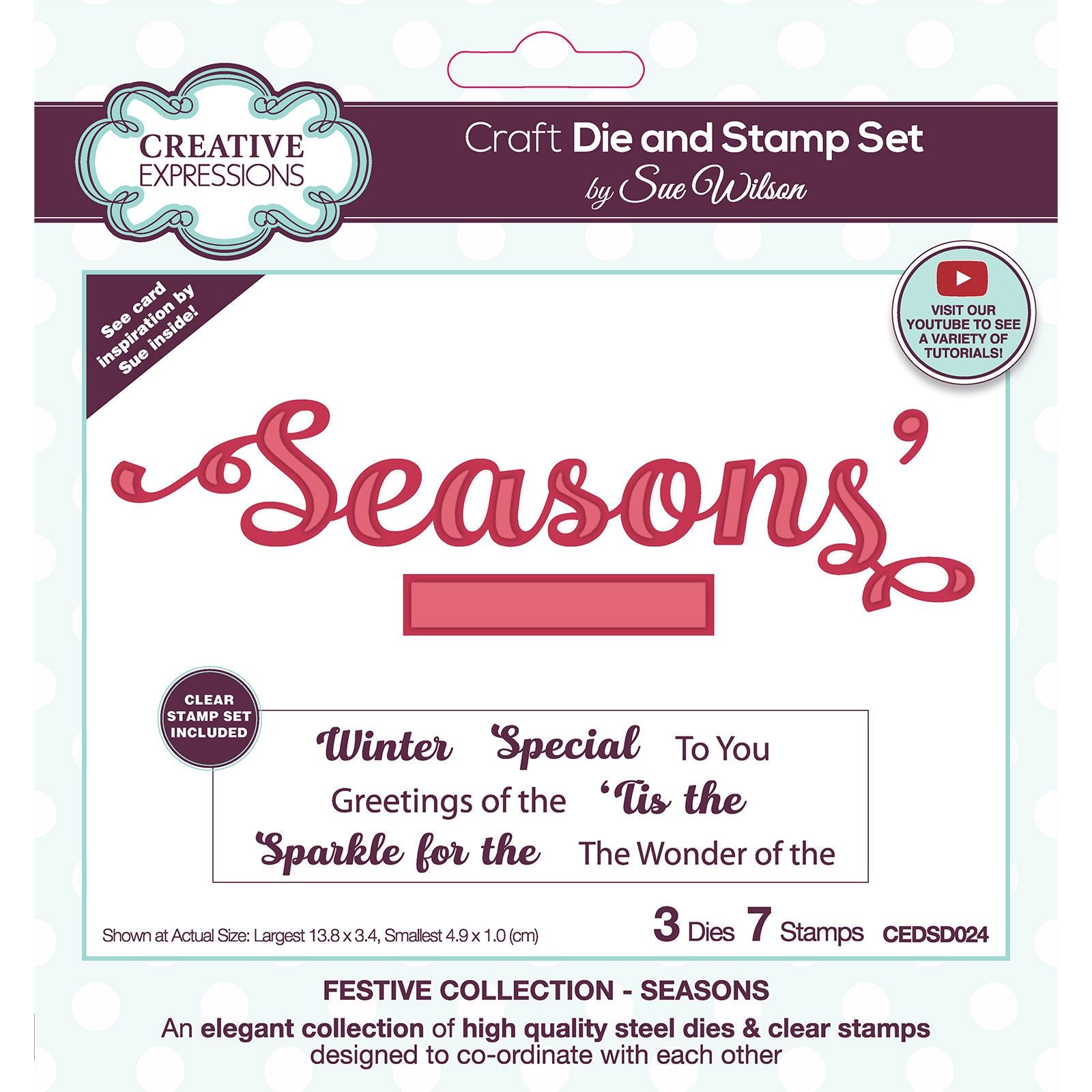Creative expressions • sue wilson snijmal stempel set seasons