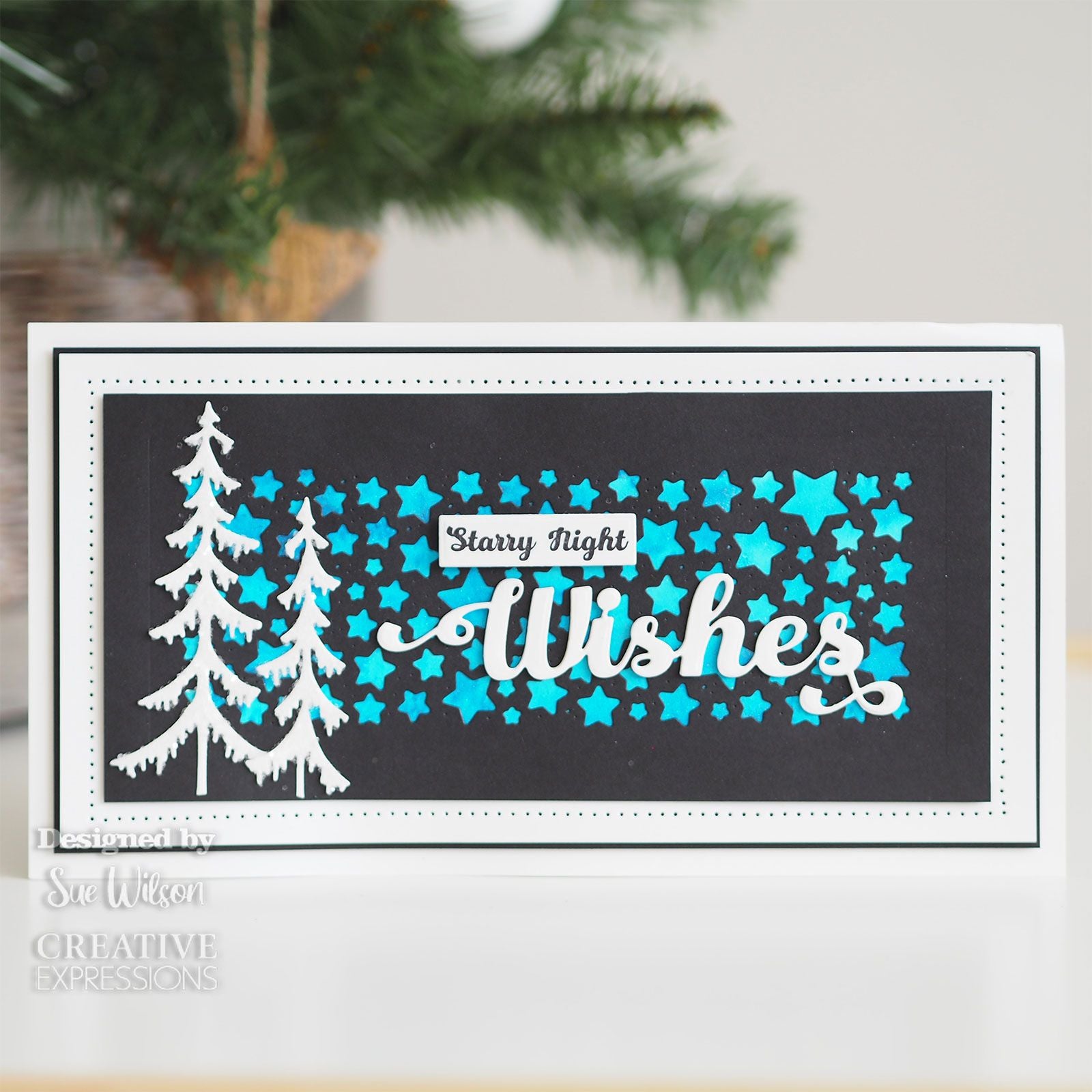 Creative expressions • sue wilson snijmal stempel set wishes