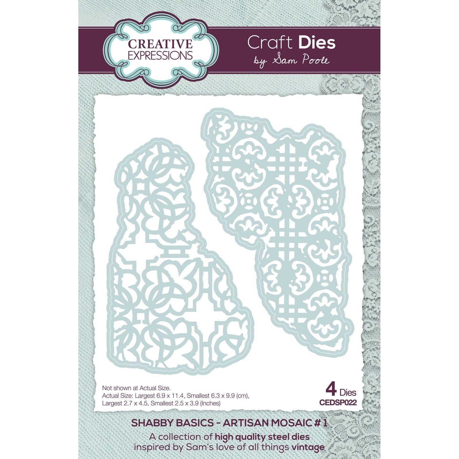Creative expressions • shabby basics craft die artisan mosaic #1
