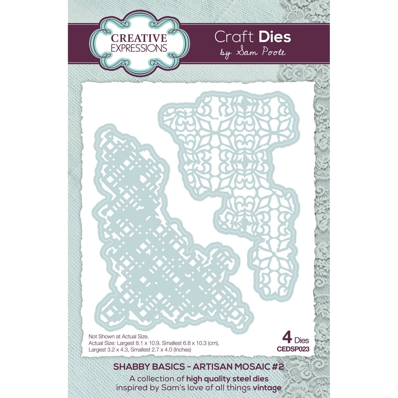 Creative expressions • shabby basics craft die artisan mosaic #2