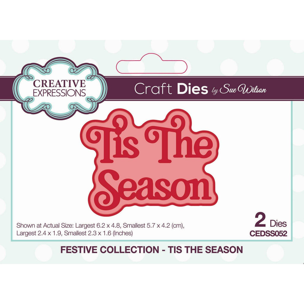 Creative expressions • mini shadowed sentiments craft die tis the season