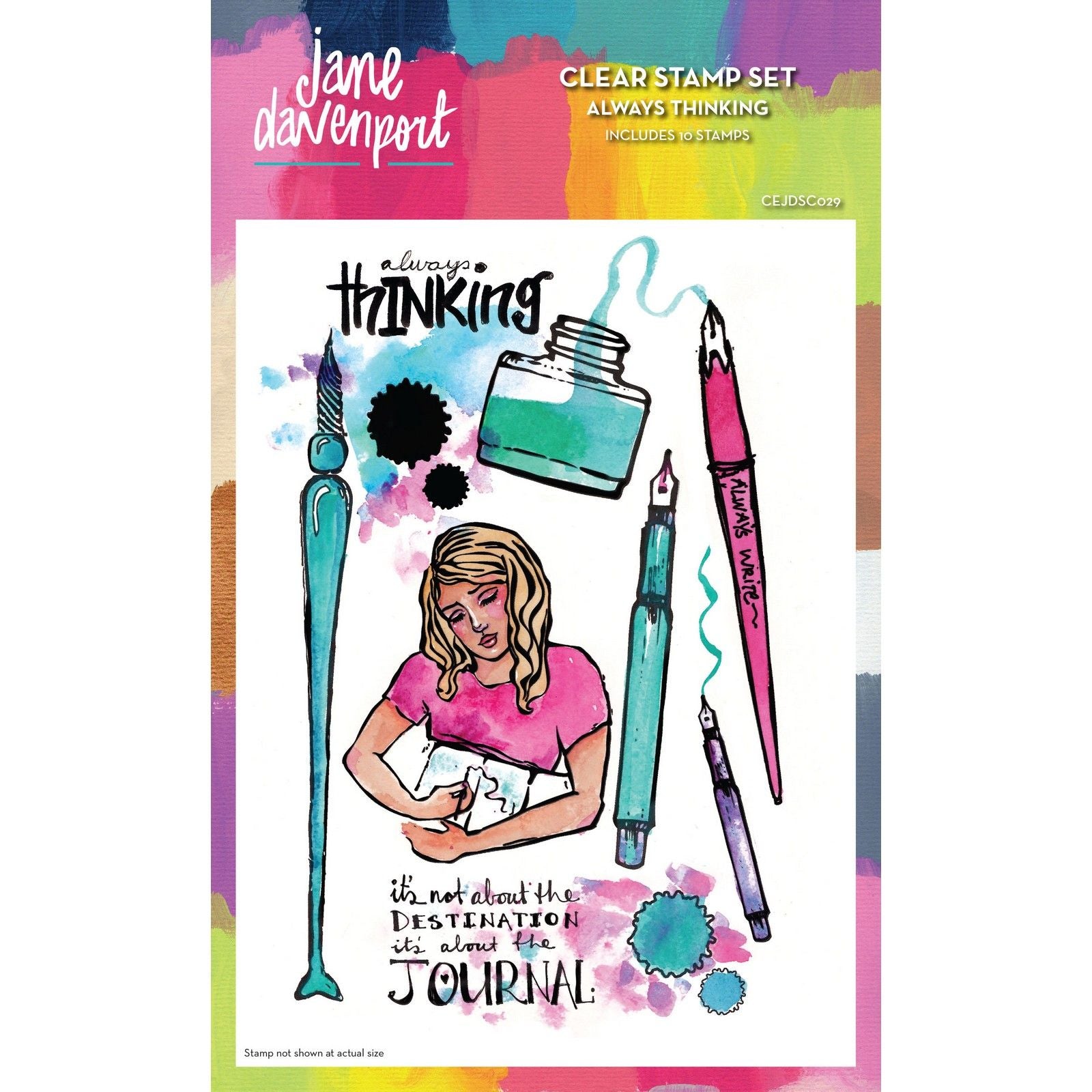 Creative expressions • jane davenport clear stamp set always thinking