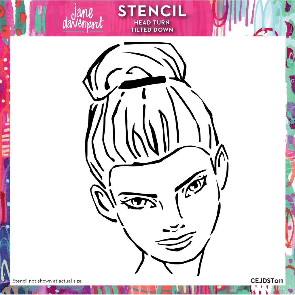 Creative expressions • head turn stencil tilted down