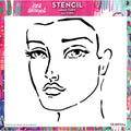 Creative expressions • head turn stencil 3 4 turn