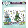 Creative expressions • rubber stamp snowy christmastime