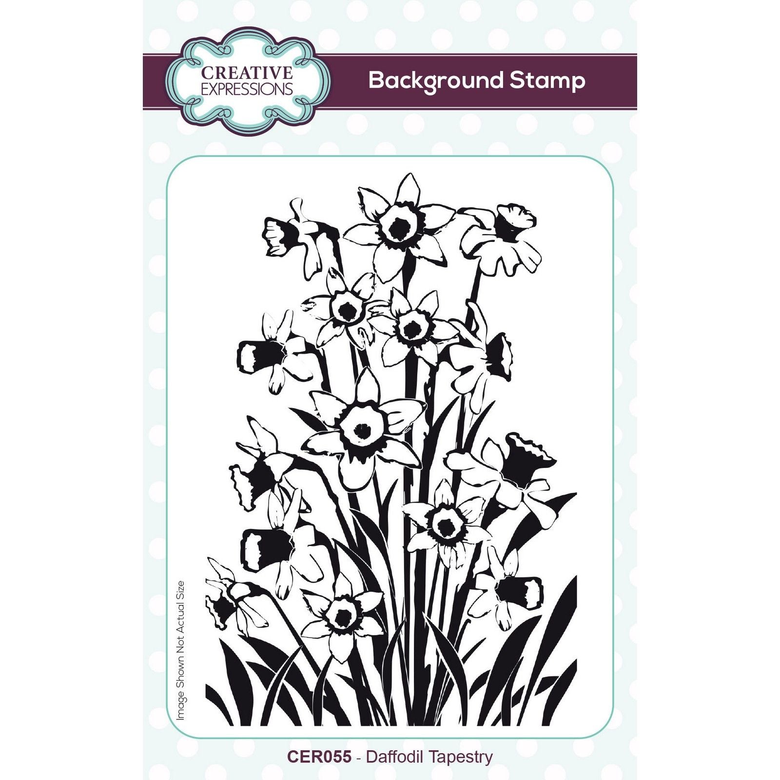Creative expressions • pre cut rubber stamp daffodil tapestry 10,2x15,2cm