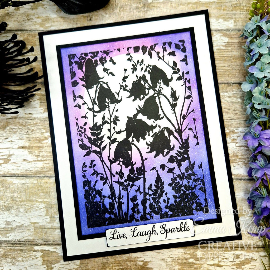 Creative expressions • pre cut rubber stamp dreamy harebells 10,2x15,2cm