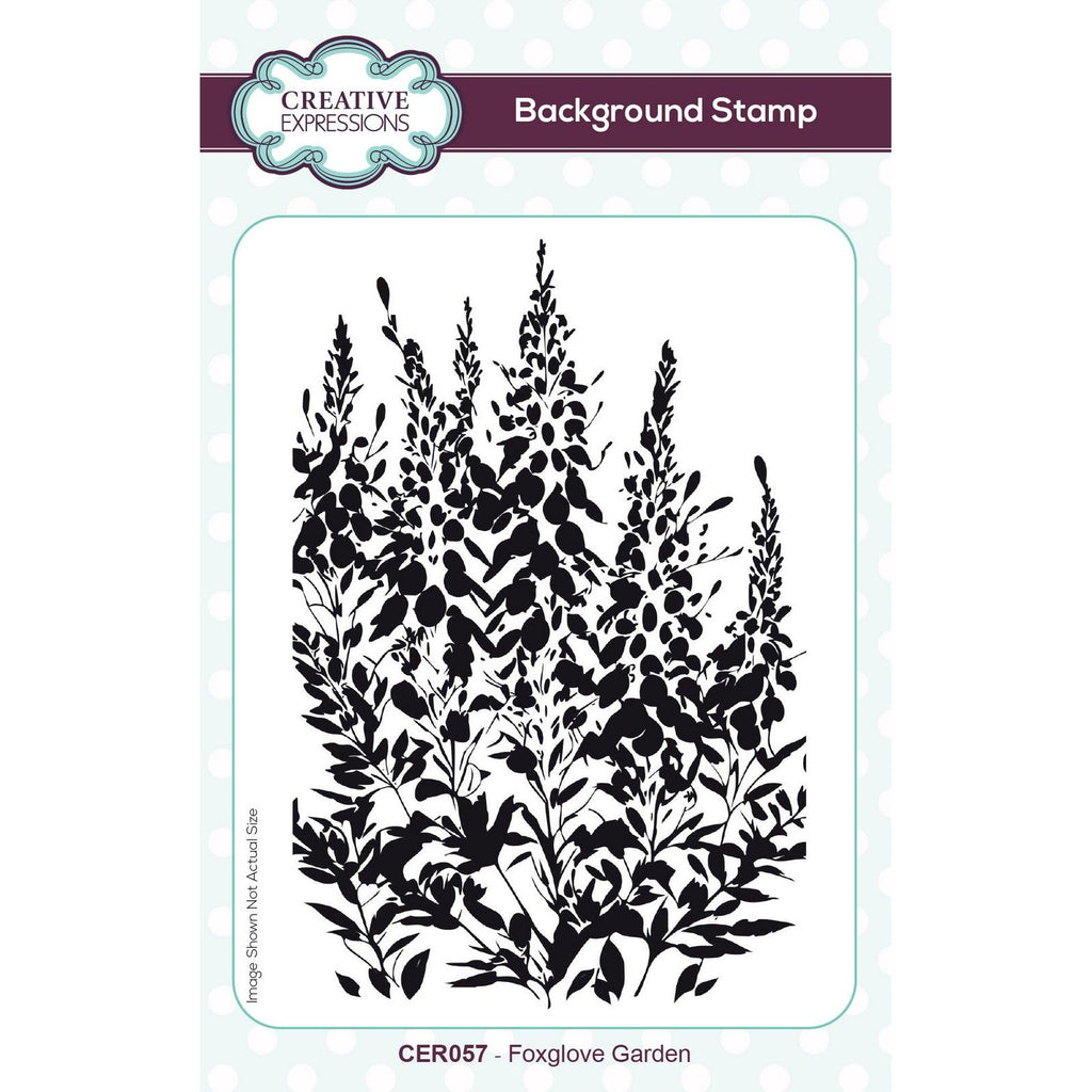 Creative expressions • pre cut rubber stamp foxglove garden 10,2x15,2cm
