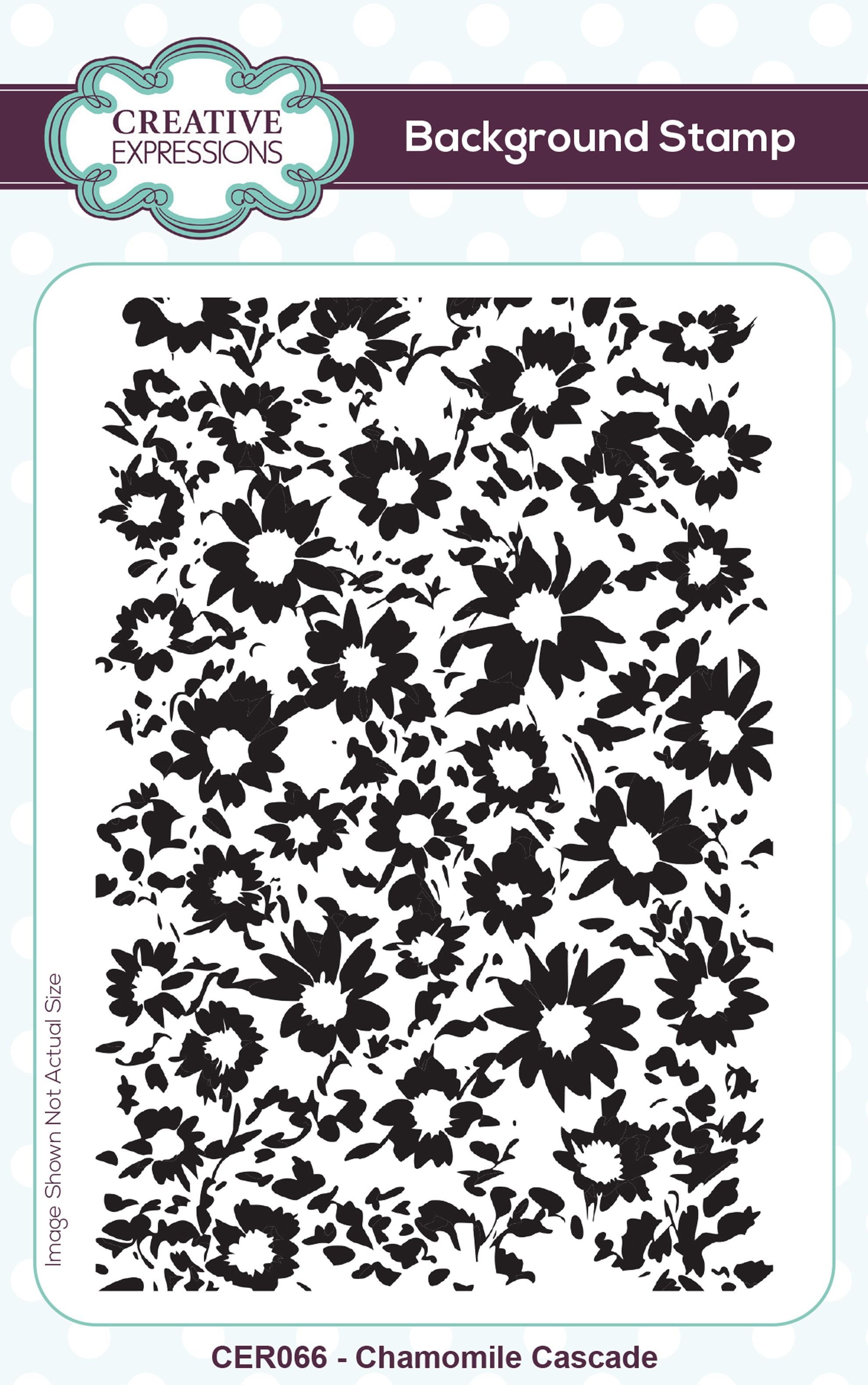 Creative expressions • chamomile cascade pre-cut rubber stamp