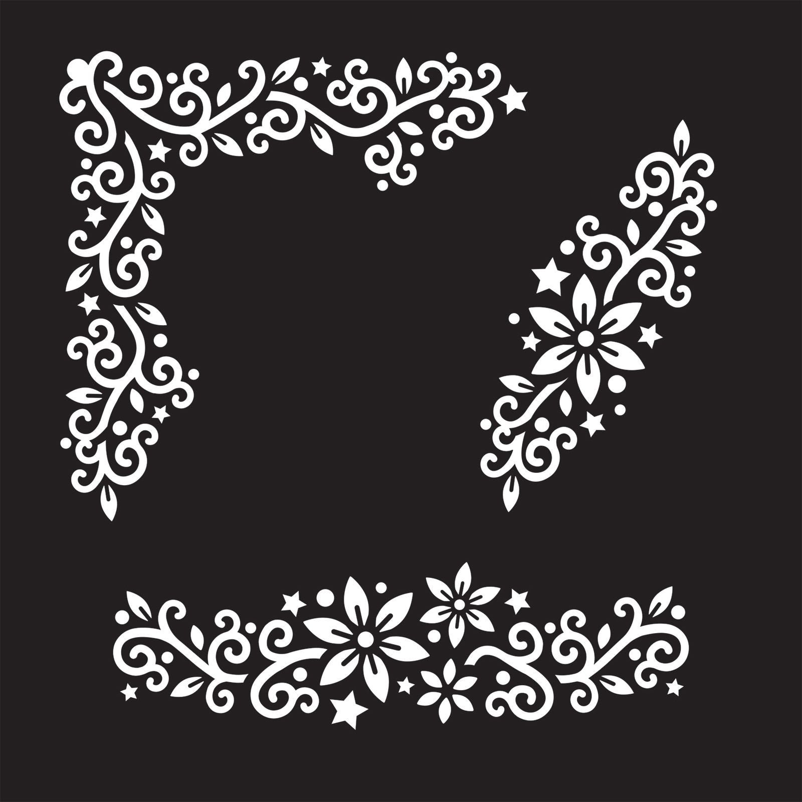 Creative expressions • stencil starflower borders