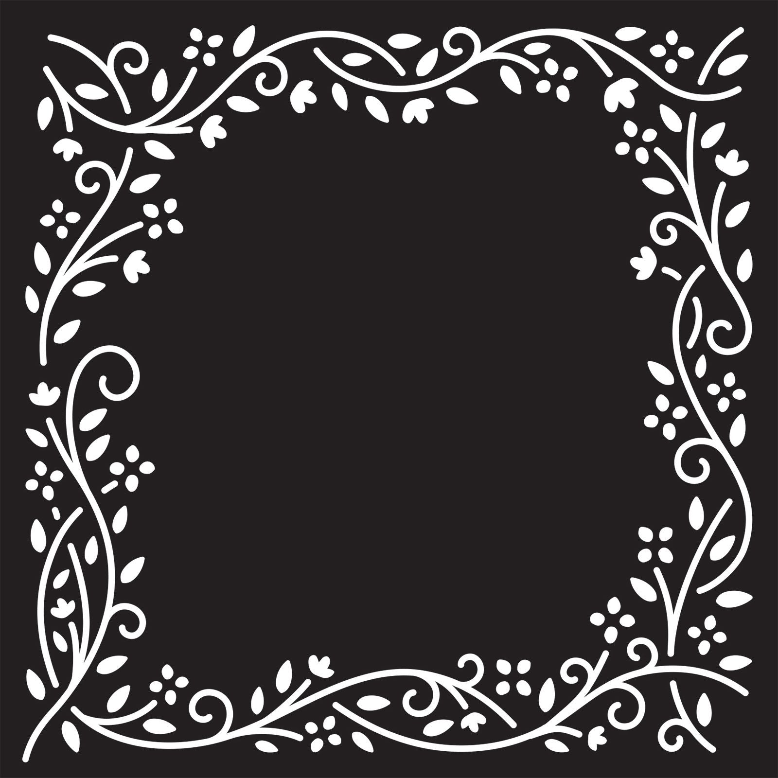 Creative expressions • stencil entwined floral frame