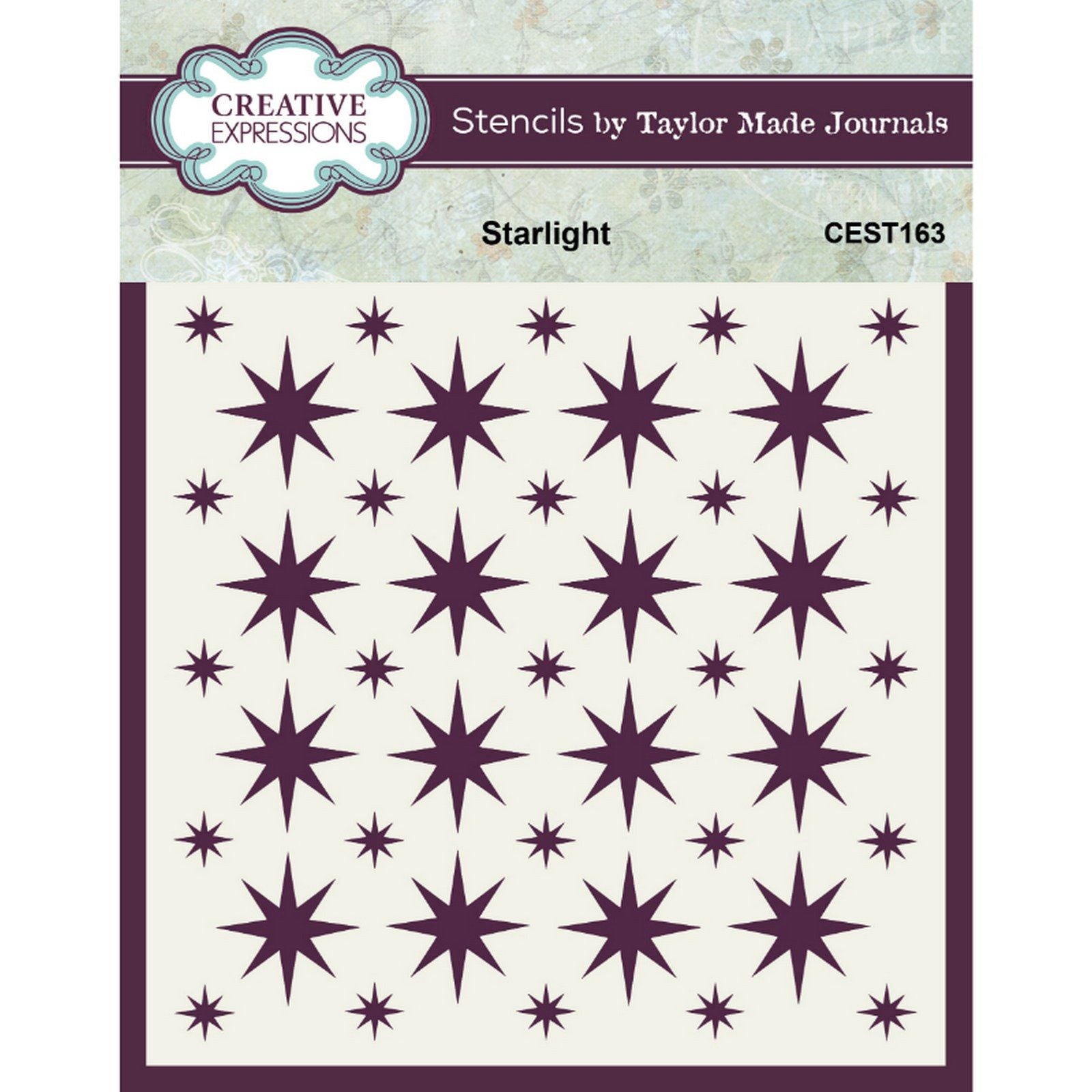 Creative expressions • taylor made journals stencil starlight