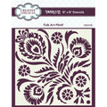 Creative expressions • paper cuts folk art motif 6 in x 6 in stencil