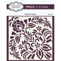 Creative expressions • paper cuts folk art flora 6 in x 6 in stencil
