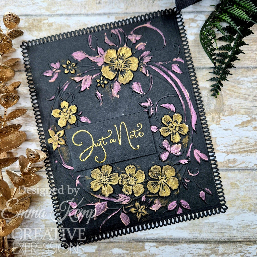 Creative expressions • blossom wreath companion colouring stencils set of 2