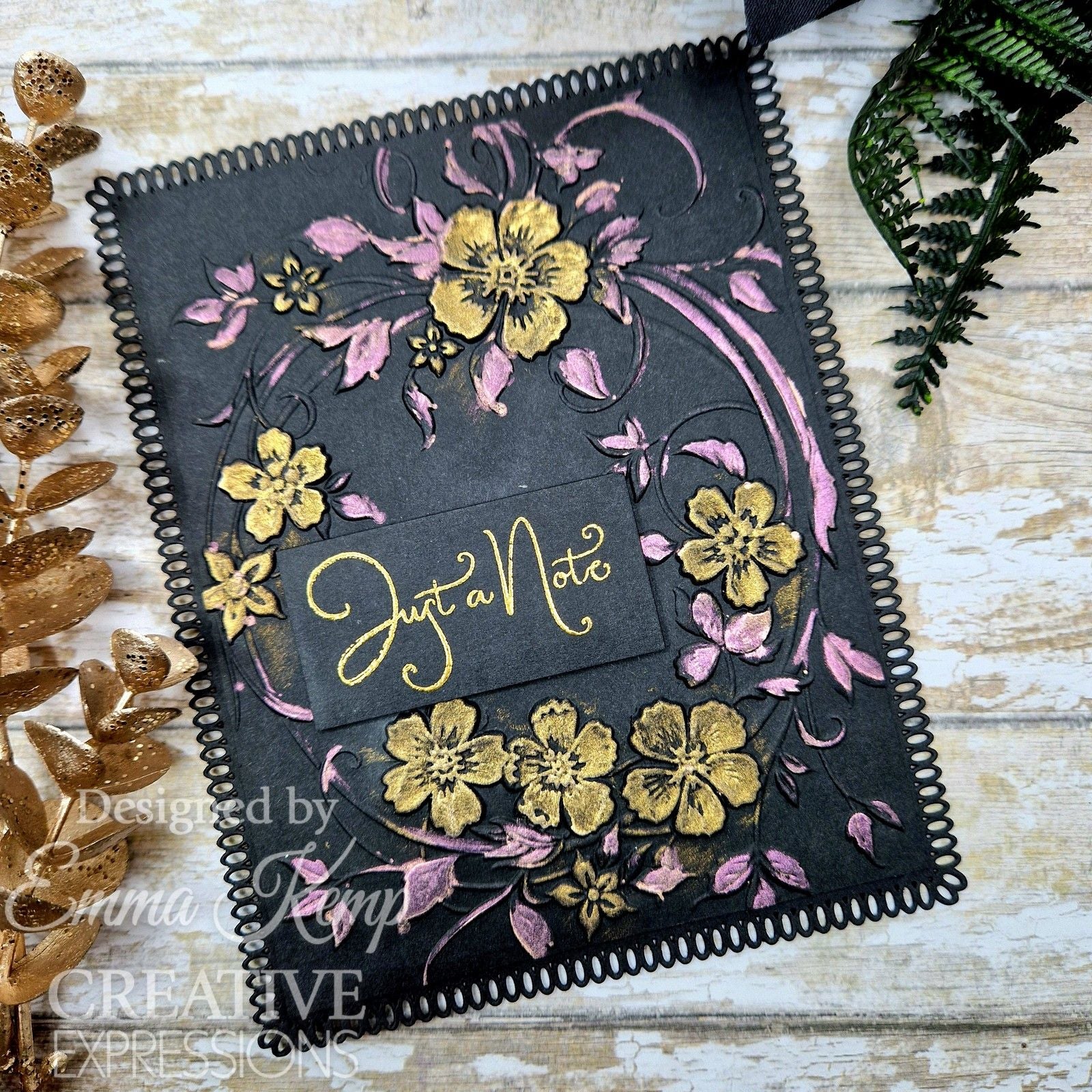 Creative expressions • blossom wreath companion colouring stencils set of 2