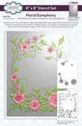 Creative expressions • floral symphony companion colouring stencils set of 2