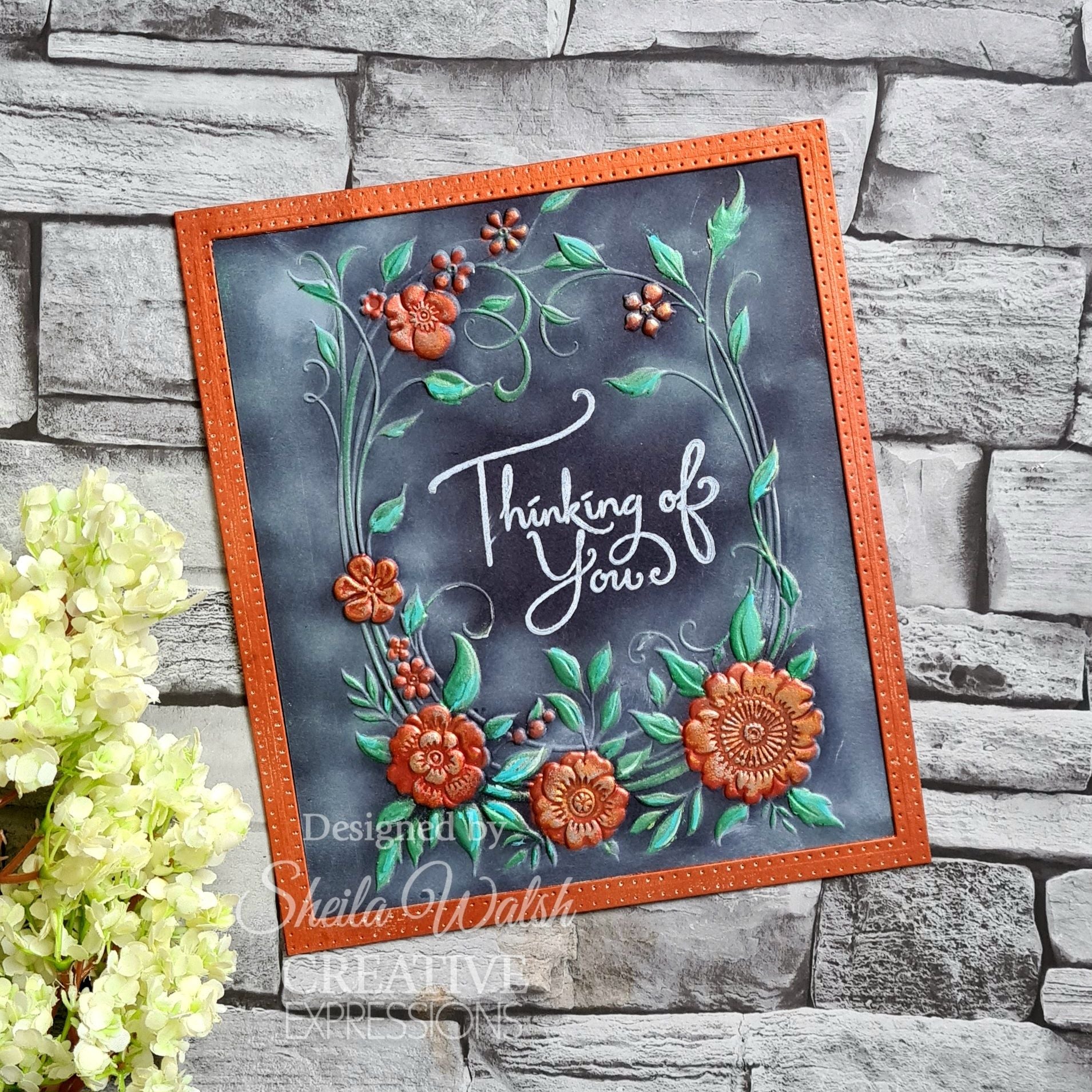 Creative expressions • floral symphony companion colouring stencils set of 2