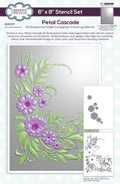 Creative expressions • petal cascade companion colouring stencils set of 2