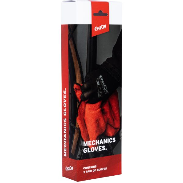 CyclOn Montagehandschuhe M8 Nylon PU schwarz rot (20 Paar)